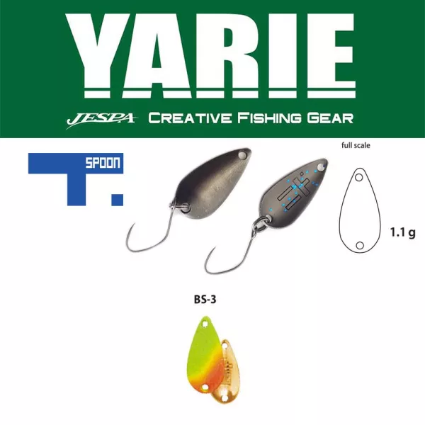 Yarie 706 T-Spoon 1,1gr BS3 First Lemon Cuiller Ondulante