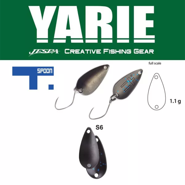 Yarie 706 T-Spoon 1,1gr S6 Ganmeta Jewel Cuillère Ondulante