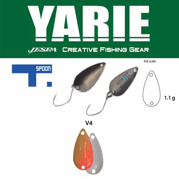 Cuiller ondulante Yarie 706 T-Spoon 1,1gr V4 MG Ice