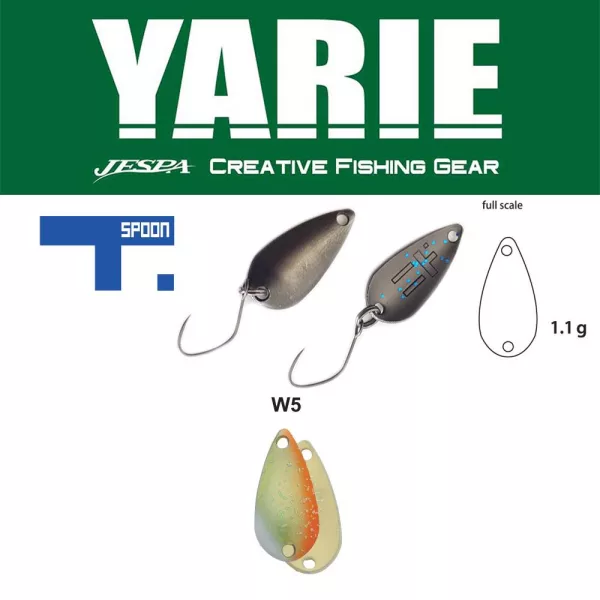 Yarie 706 T-Spoon 1,1gr W5 Melon Short Cuillère Ondulante