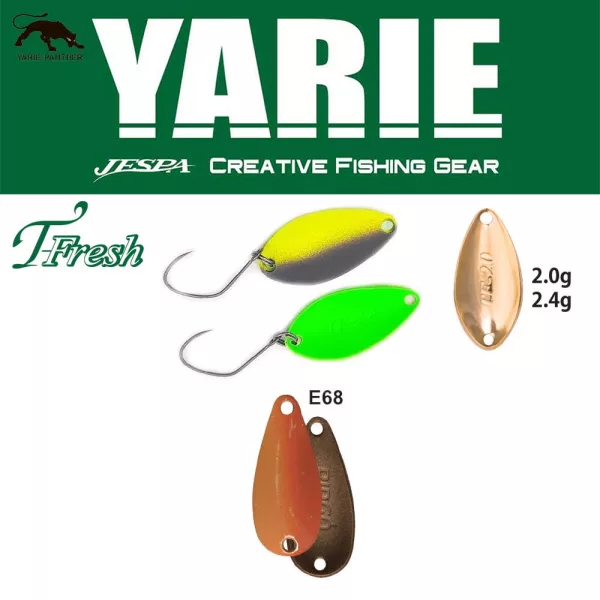 Yarie 708T T-Fresh 2,0gr E68 Caramel Gold Cuillère ondulante