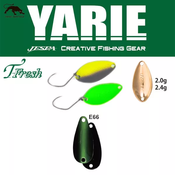 Cuillère tournante Yarie 708T T-Fresh 2,4gr E66 Fits Green