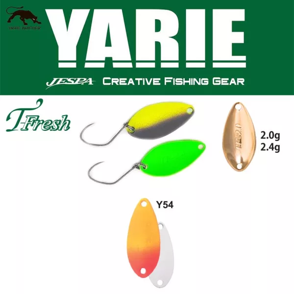 Cuillère tournante Yarie 708T T-Fresh 2,4gr Y54 Orange/Red