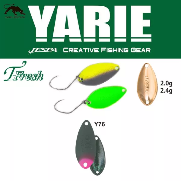 Yarie 708T T-Fresh 2,4gr Y76 Olive/Pink Tail Leurre Cuillère