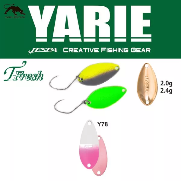 Cuillère ondulante Yarie 708T T-Fresh 2,4gr Y78 Shiropino