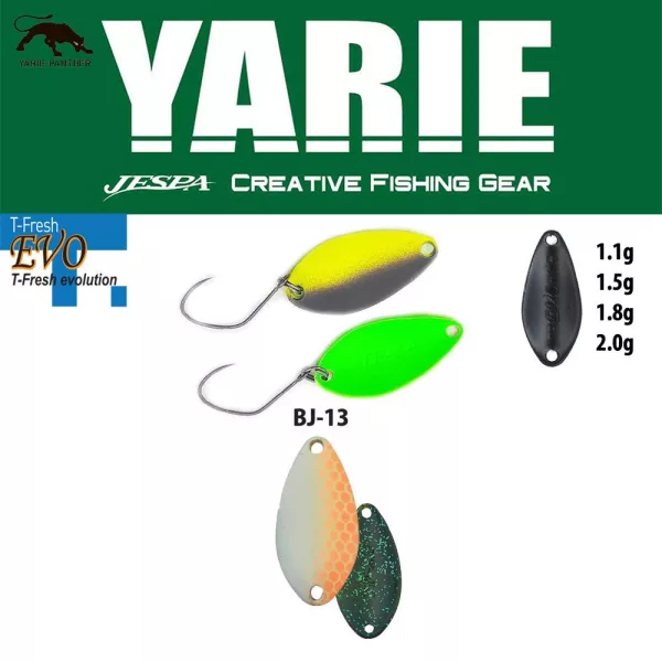 Yarie 710T T-Fresh Evo 1,1gr BJ-13 Shigeo Cuillère vibrante