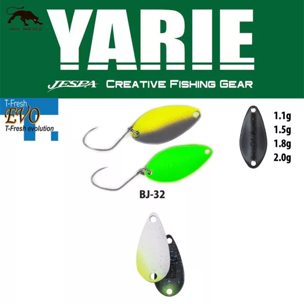Yarie 710T T-Fresh Evo 1,1gr BJ-32 Hayato SP Cuiller Tournante