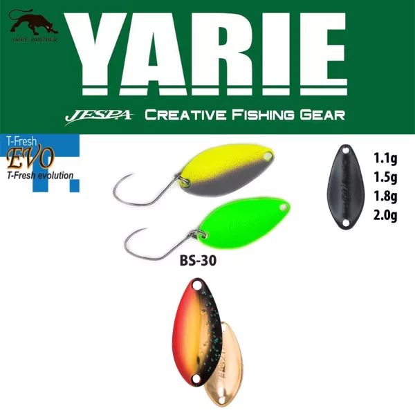 Yarie 710T T-Fresh Evo 1,1gr BS-30 Sunset Line Cuillère Tournante