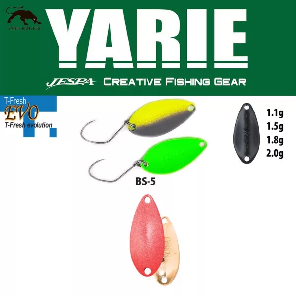 Yarie 710T T-Fresh Evo 1,1gr BS-5 Matte Red Cuiller Tournante