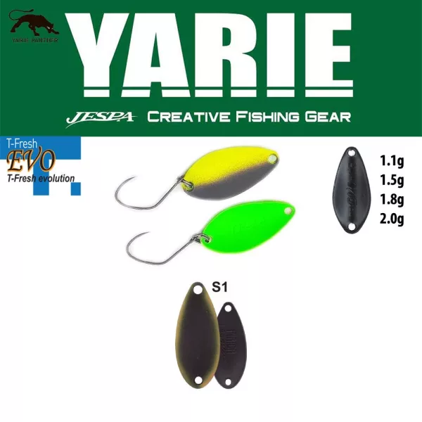 Yarie 710T T-Fresh Evo 1,1gr S1 Dark Brown Cuillère Ondulante