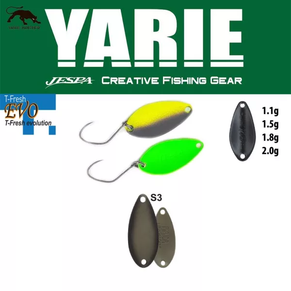 Yarie 710T T-Fresh Evo 1,1gr S3 Decayed Leaf Cuiller Tournante