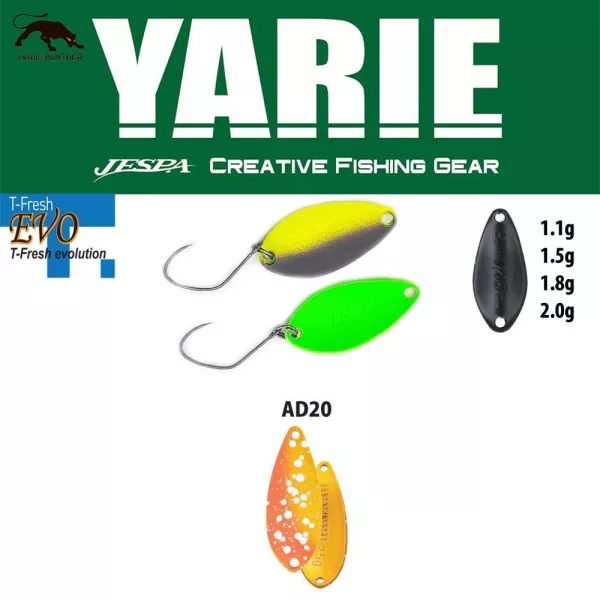 Yarie 710T T-Fresh Evo 1,5gr AD20 First Fire Cuillère Ondulante
