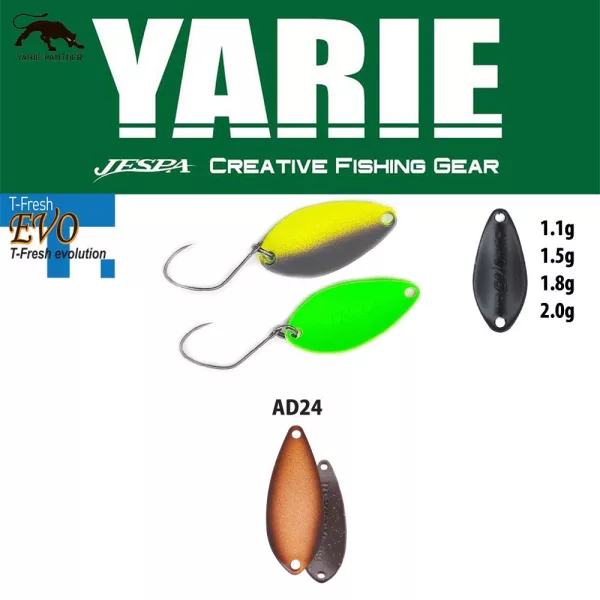Yarie 710T T-Fresh Evo 1,5gr AD24 Oyster Cuillère Vibrante