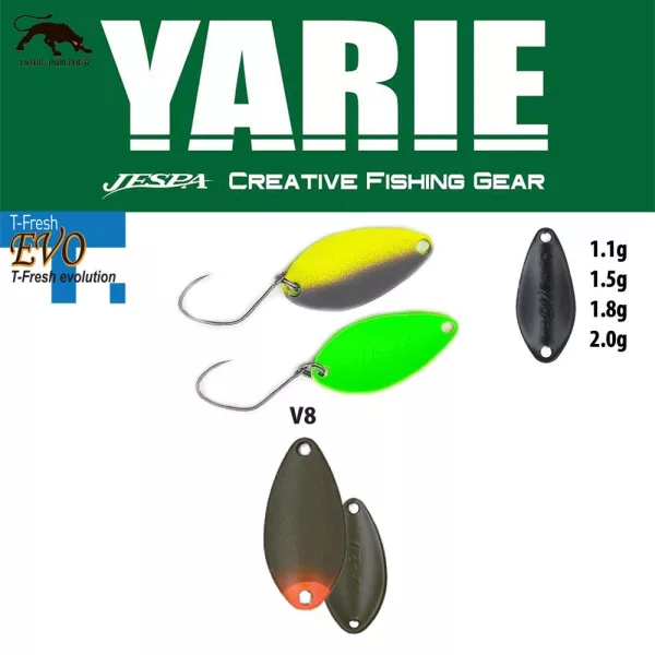 Yarie 710T T-Fresh Evo 1,5gr V8 Kanimiso Ikura Cuillère Tournante