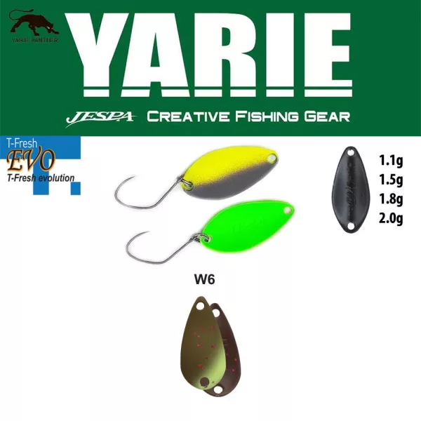 Yarie 710T T-Fresh Evo 1,5gr W6 Ehuesukai Cuillère de pêche