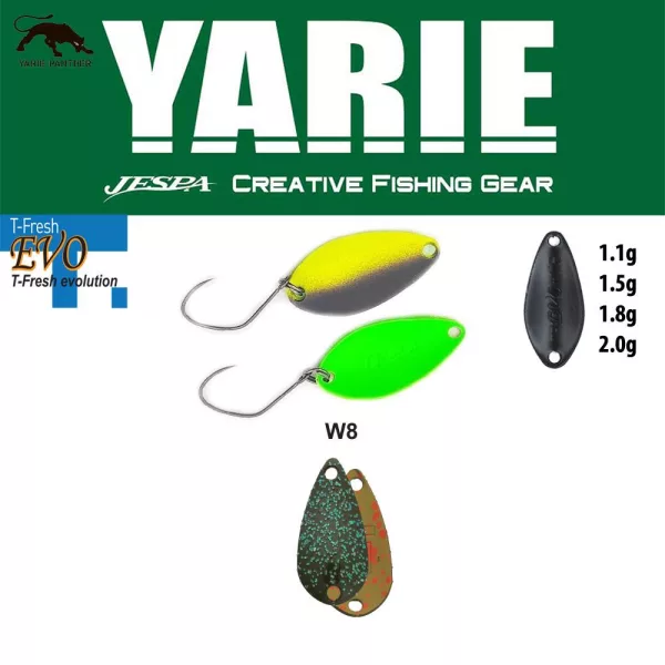 Yarie 710T T-Fresh Evo 1,5gr W8 Iwadatami Cuillère Tournante
