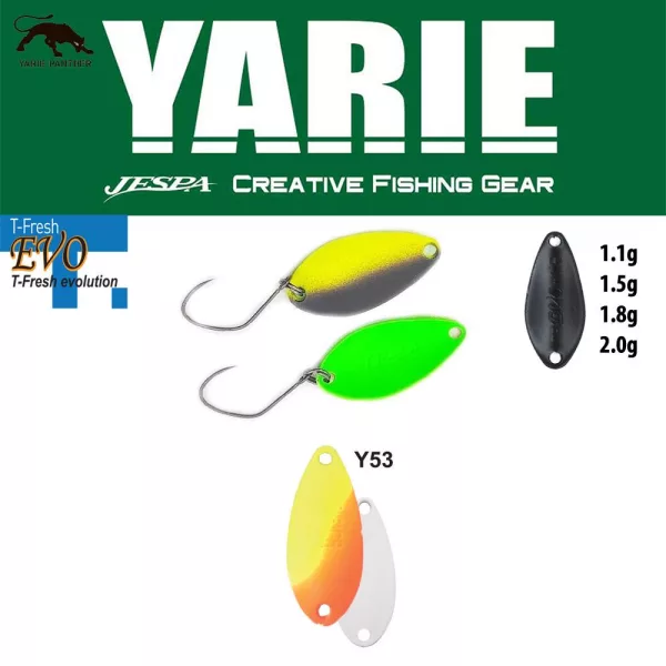 Cuillère Yarie 710T T-Fresh Evo 1,5gr Y53 Lemon/Orange