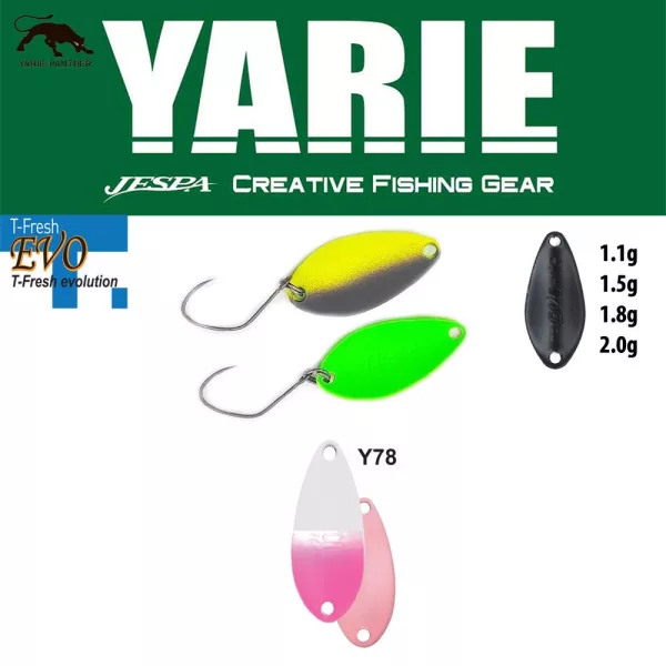 Yarie 710T T-Fresh Evo 1,5gr Y78 Shiropino Cuillère Tournante