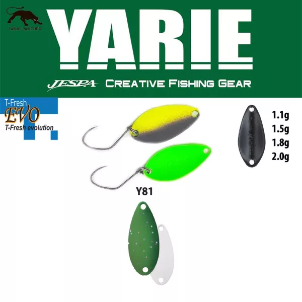 Yarie 710T T-Fresh Evo 1,5gr Y81 Cucumber Cuillère Pêche