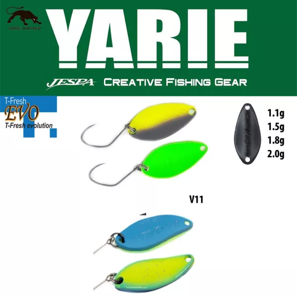 Cuillère ondulante Yarie 710T T-Fresh Evo 2,0gr V11 Pool Lemon