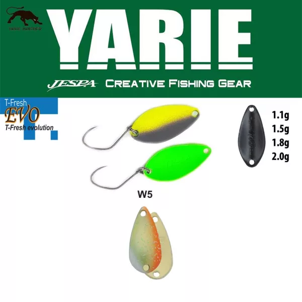 Cuillère ondulante Yarie 710T T-Fresh Evo 2,0gr W5 Melon Short