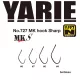 Yarie 727 MK Sharp 08 Barbless Crochets à œillets sans ardillon, à branche unique, pour poissons prédateurs 16pcs