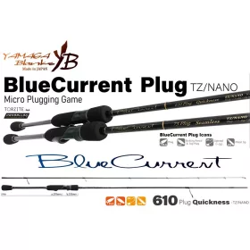  Yamaga Blanks Blue Current 610Plug Quickness TZ-Nano 2,10m 1,5-5gr Canne à pêche spinning en 2 sections