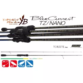   Yamaga Blanks Blue Current 67TZ Nano 2,02m 5gr 2 Canne à pêche spinning en 2 pièces