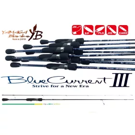   Canne à pêche spinning 2 brins Yamaga Blanks Blue Current III 74 2,23m 1-10gr