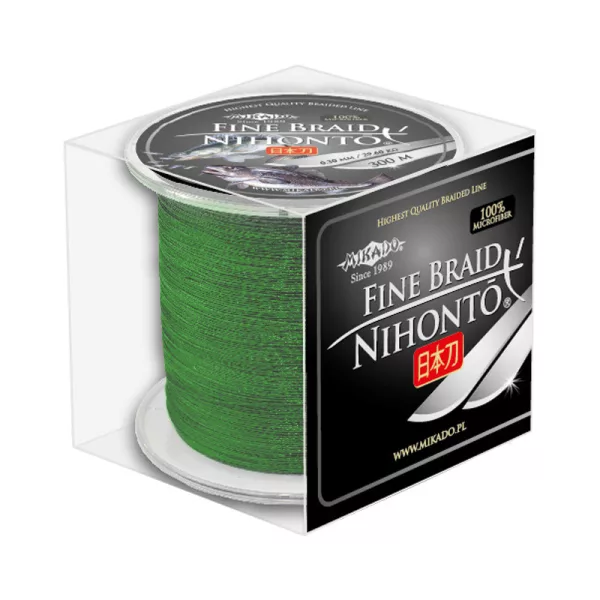 Mikado Nihonto Fine 0,23mm 300m Ligne principale tressée verte