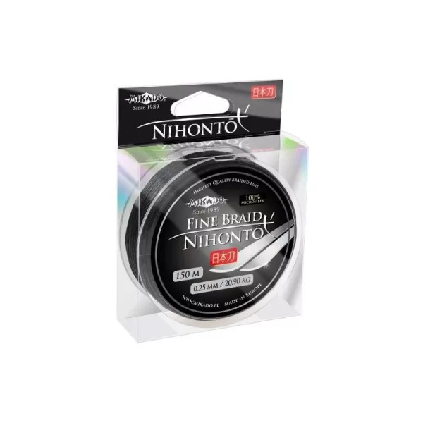 Bas de ligne tressé Mikado Nihonto Fine 0,20mm 15m Noir