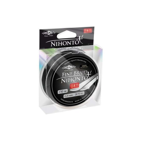 Bas de ligne tressé Mikado Nihonto Fine 0,25mm 15m Noir
