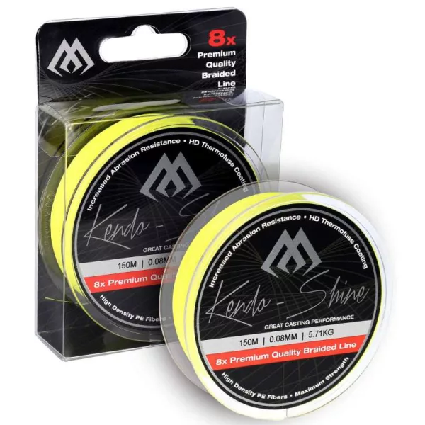 Mikado Kendo Shine Jaune Fluo 0,23mm 150m Ligne principale tressée